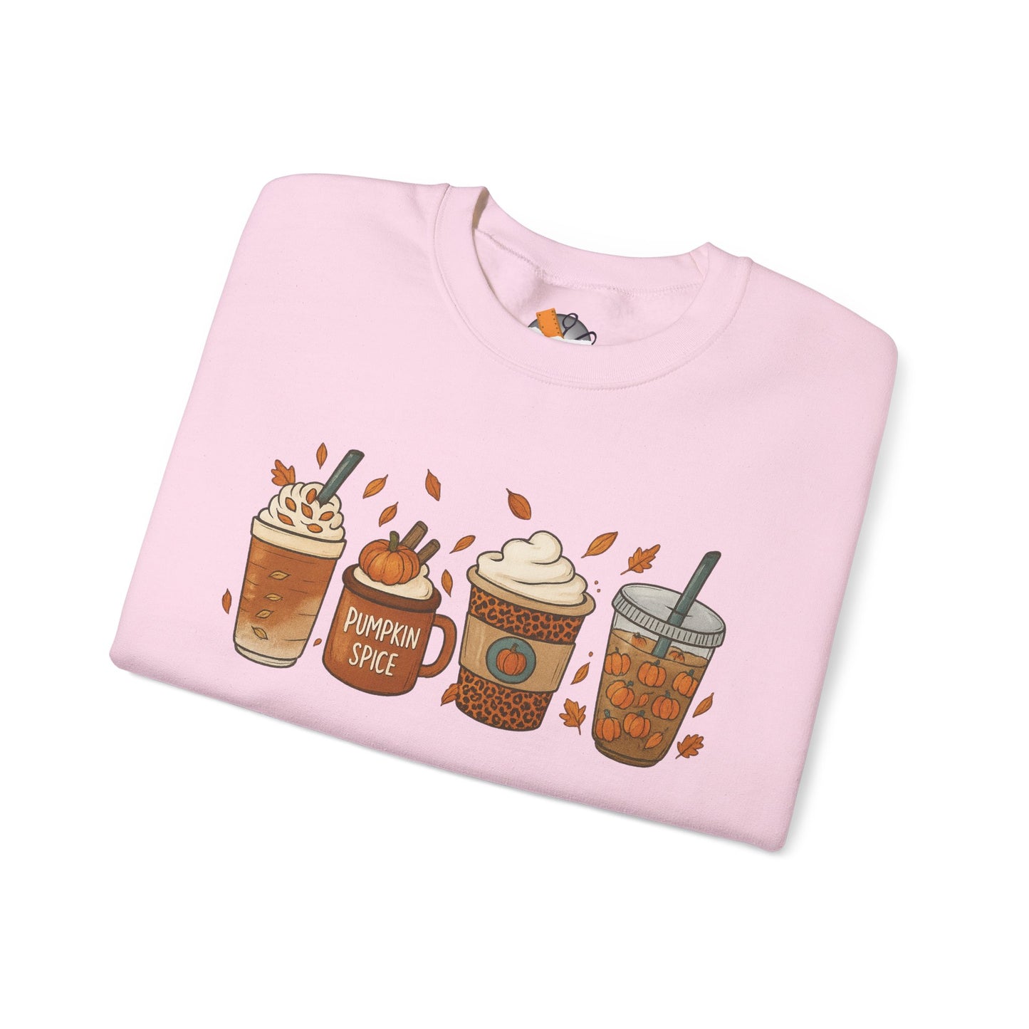 Pumpkin Spice Crewneck Sweatshirt – Cozy Fall Coffee Lover Pullover (10 Colors)