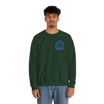 Diabetes Awareness Crewneck Sweatshirt | Blue Ribbon Graffiti Design (9 Colors)