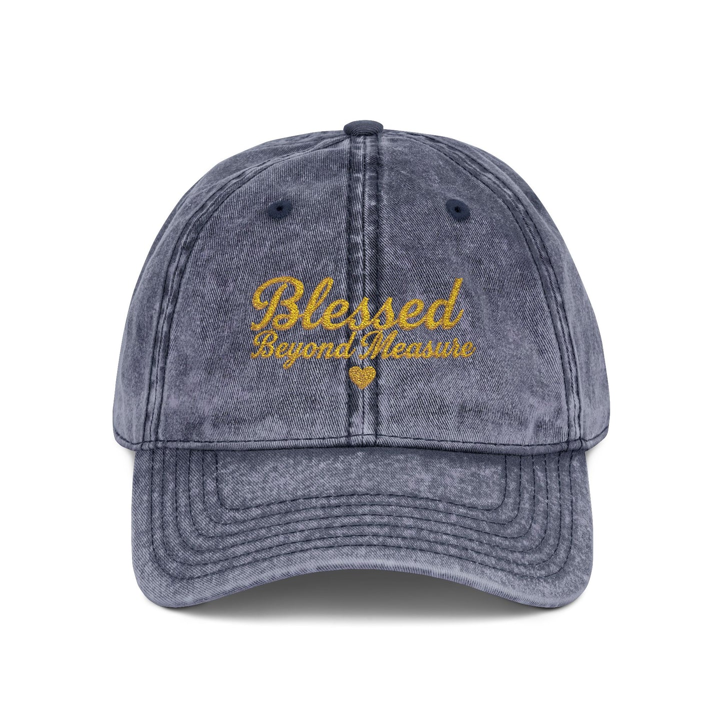 Blessed Beyond Measure Embroidered Vintage Cap