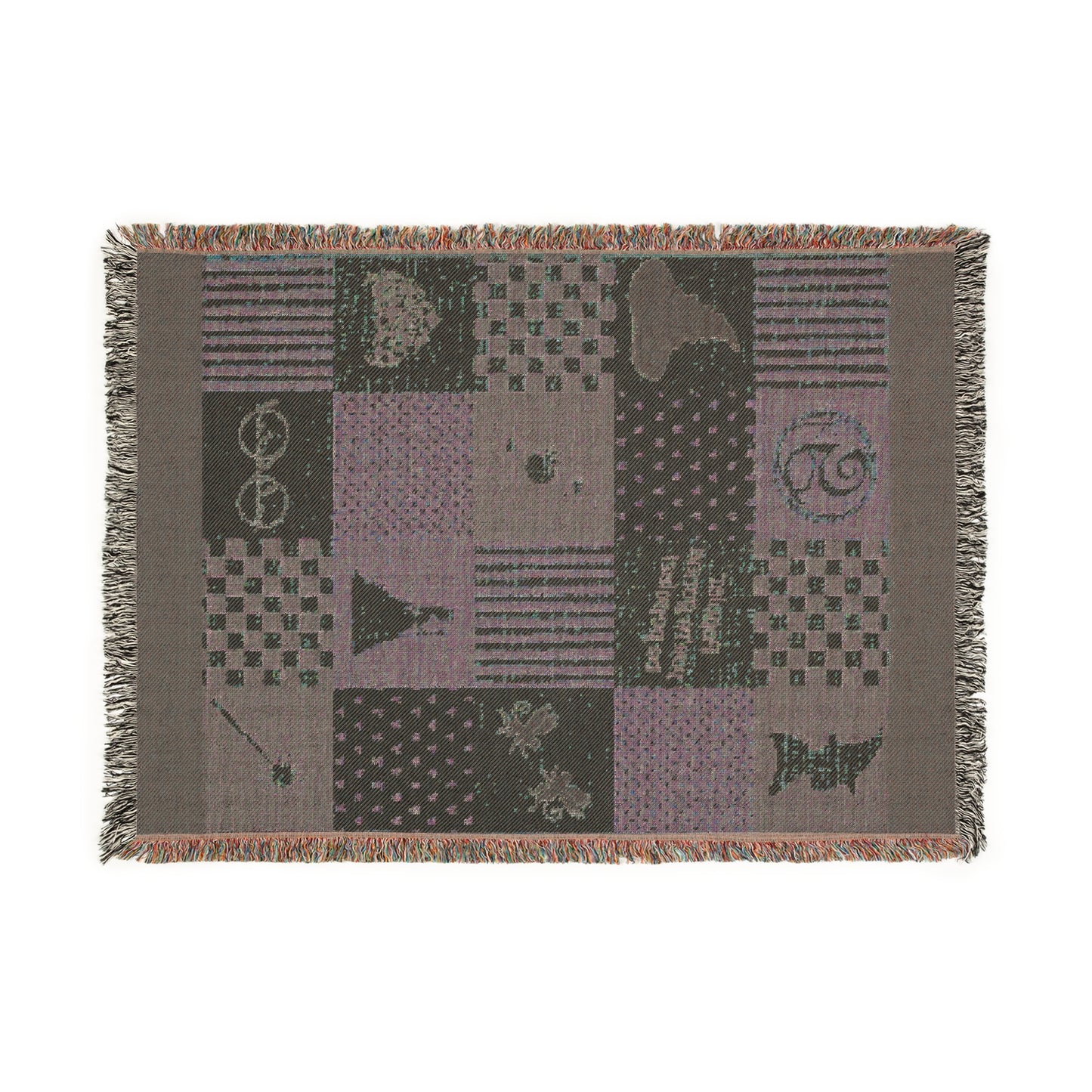 Wicked-Inspired “Pink Goes Good With Green” Woven Blanket | Glinda & Elphaba Friendship Throw in 3 Sizes (51"x37", 60"x50", 80"x60")