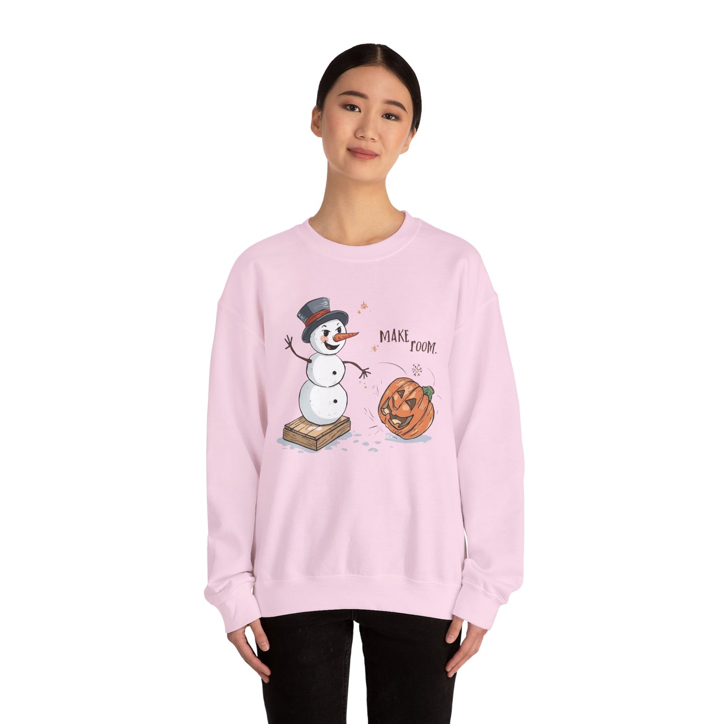 “Make Room” Fall-to-Winter Humorous Unisex Adult Crewneck