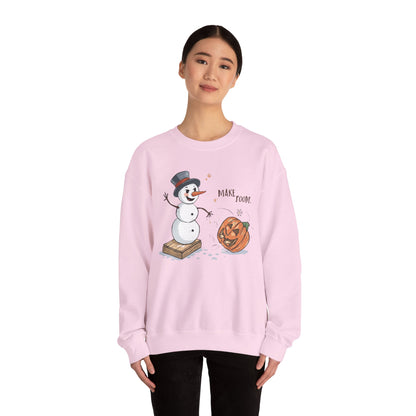 “Make Room” Fall-to-Winter Humorous Unisex Adult Crewneck