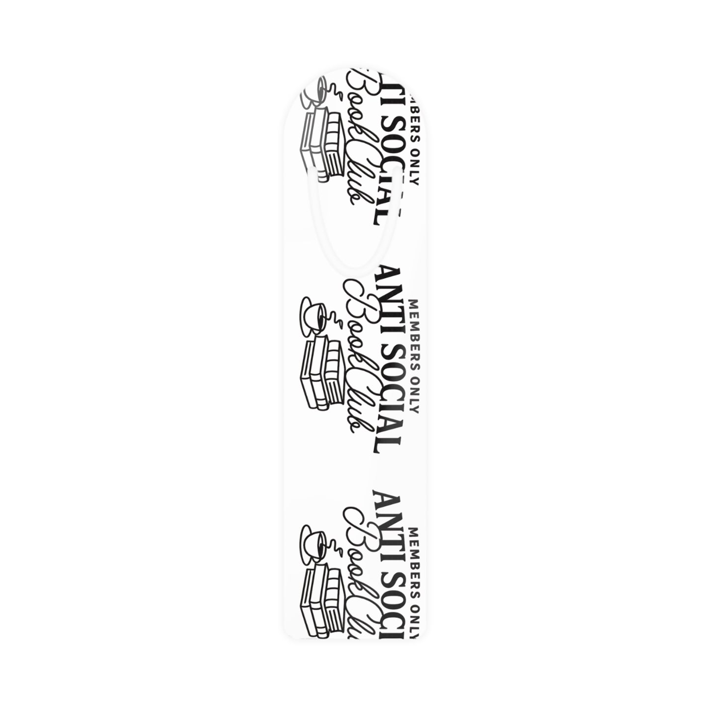 Members Only Anti Social Book Club Aluminum Bookmark