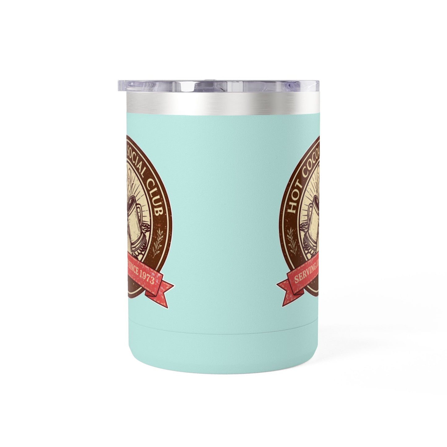 Hot Cocoa Social Club Insulated Coffee Tumbler | Cozy Vintage Mug | Double-Wall Stainless Steel Holiday Drinkware