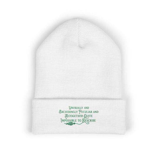 Elphaba Inspired Embroidered Cuff Beanie