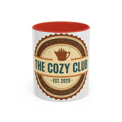 The Cozy Club Accent Mug | 11oz & 15oz Coffee Cup for Comfort Seekers (Multiple Colors)
