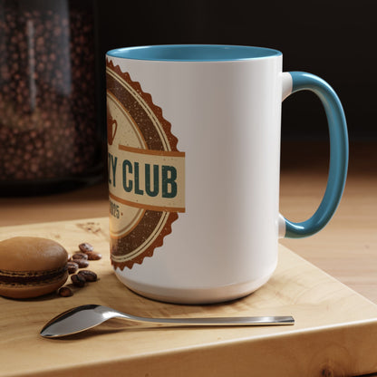 The Cozy Club Accent Mug | 11oz & 15oz Coffee Cup for Comfort Seekers (Multiple Colors)