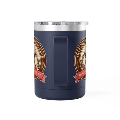 Hot Cocoa Social Club Insulated Coffee Tumbler | Cozy Vintage Mug | Double-Wall Stainless Steel Holiday Drinkware