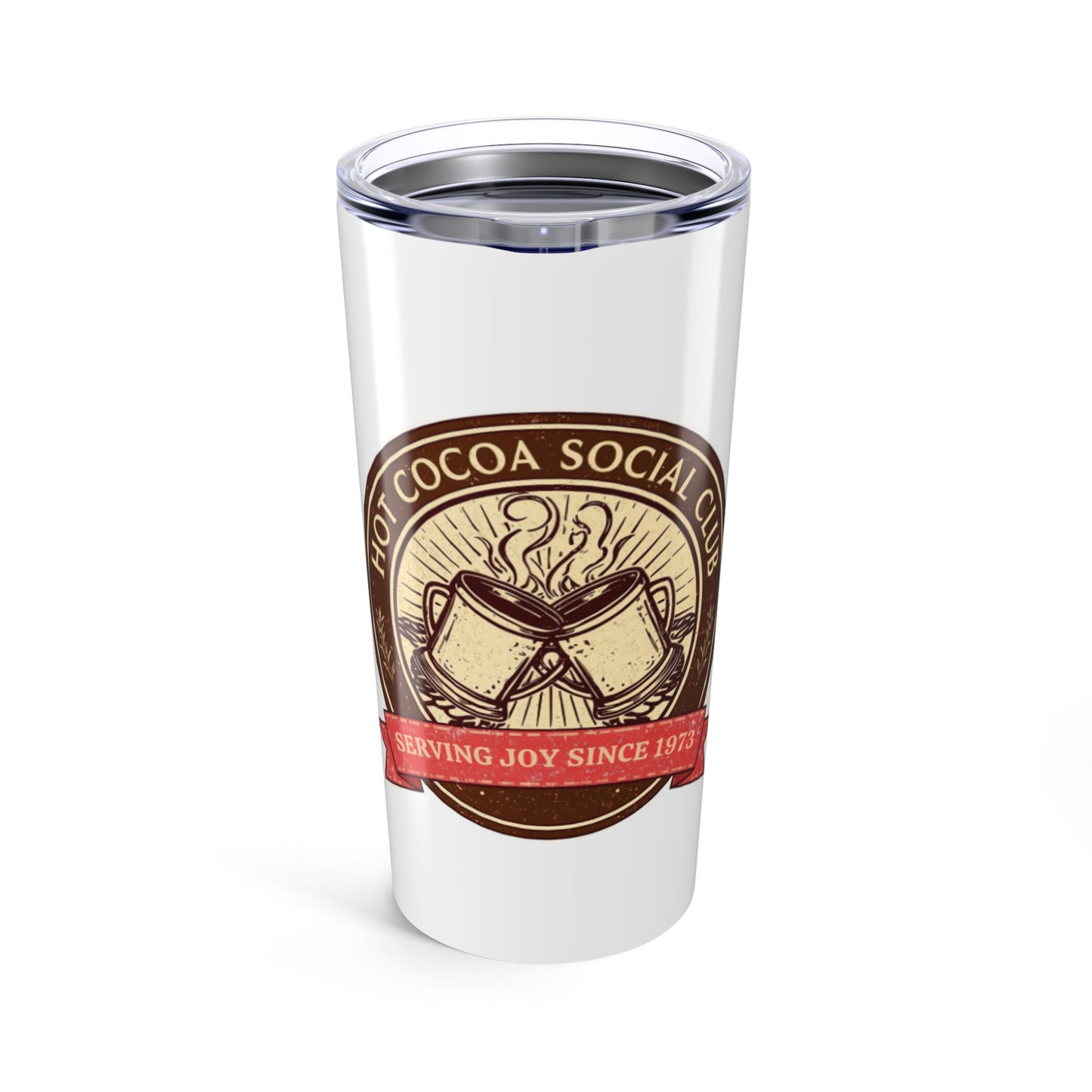 Hot Cocoa Social Club Tumbler | Vintage Holiday Travel Mug | Cozy Christmas Gift for Cocoa & Coffee Lovers