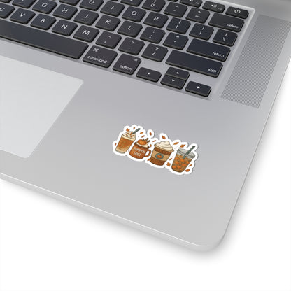 Pumpkin Spice Sticker | Fall Coffee Cup Sticker | Cozy Autumn Aesthetic Laptop & Tumbler Decal (4 Sizes)