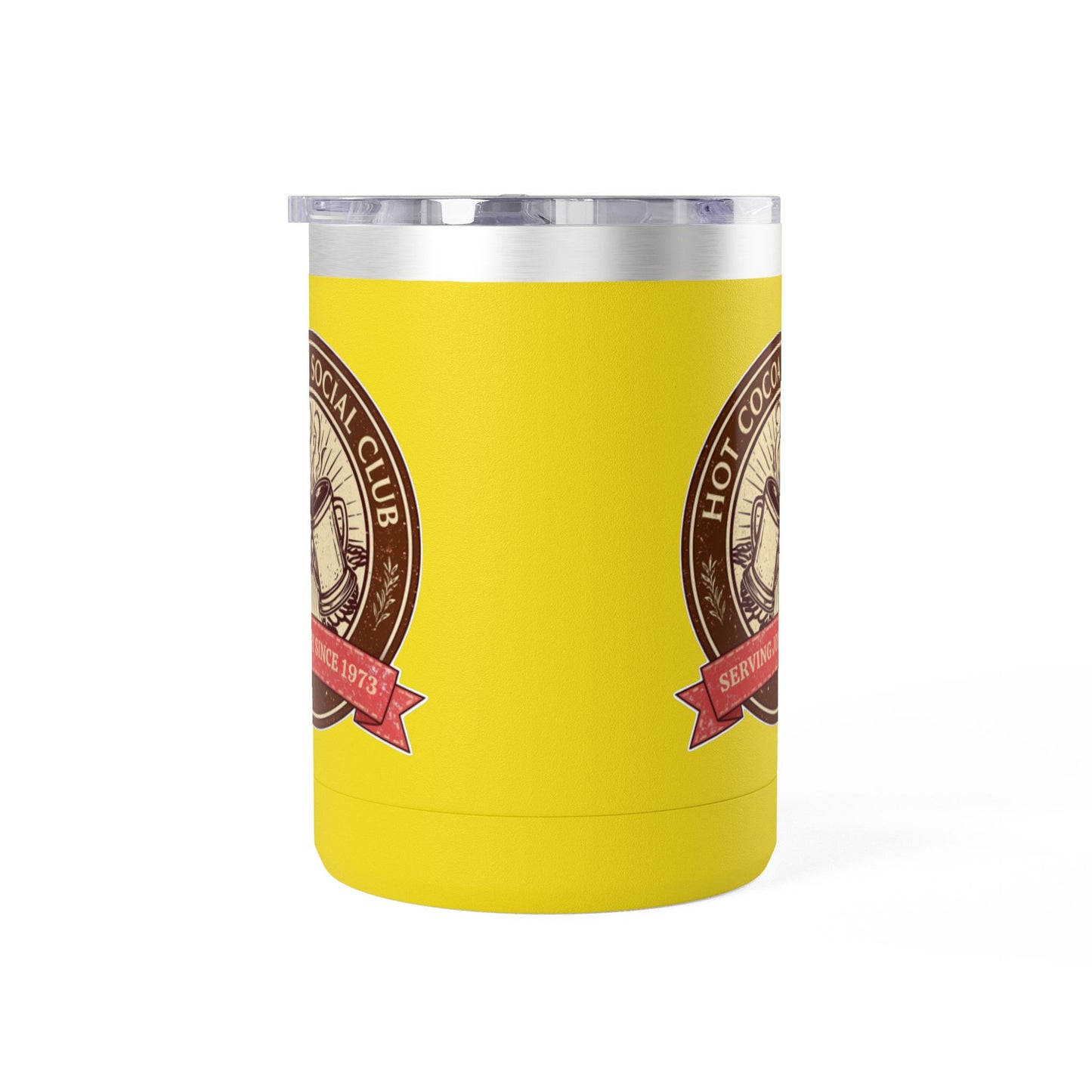 Hot Cocoa Social Club Insulated Coffee Tumbler | Cozy Vintage Mug | Double-Wall Stainless Steel Holiday Drinkware