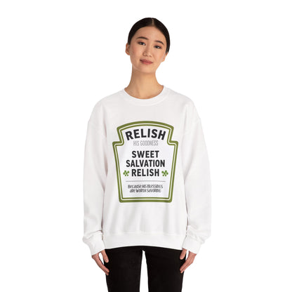 Relish His Goodness Crewneck Sweatshirt | Faith-Inspired Apparel
