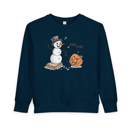“Make Room” Fall-to-Winter Humorous Toddler Sweatshirt – Cozy Kids Crewneck