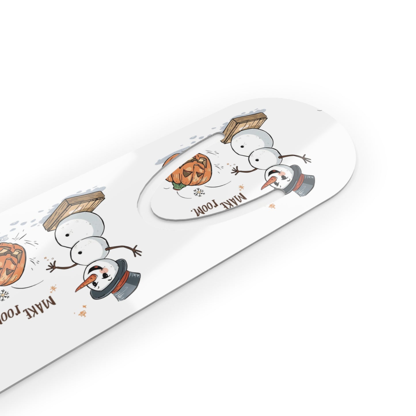 Fall to Winter “Make Room” Humorous Bookmark | Snowman vs Pumpkin Seasonal Bookmark
