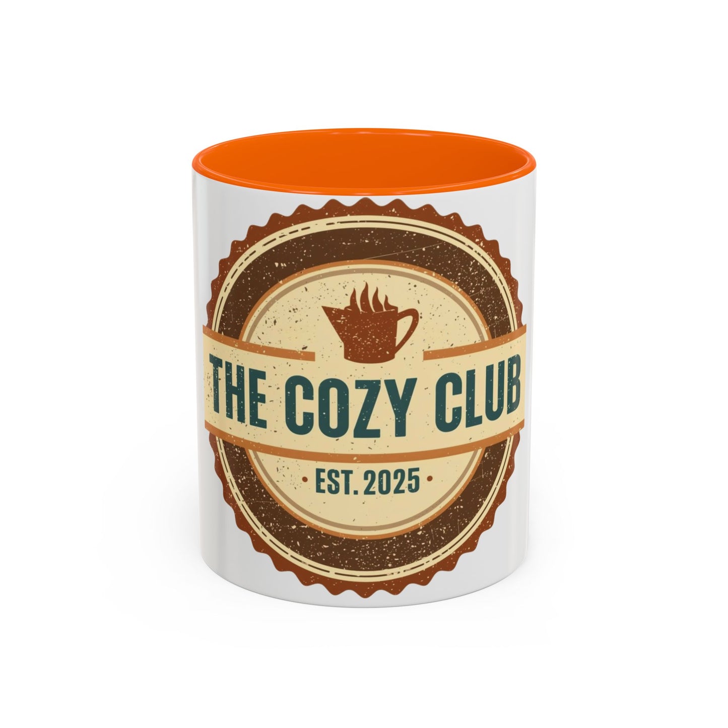 The Cozy Club Accent Mug | 11oz & 15oz Coffee Cup for Comfort Seekers (Multiple Colors)