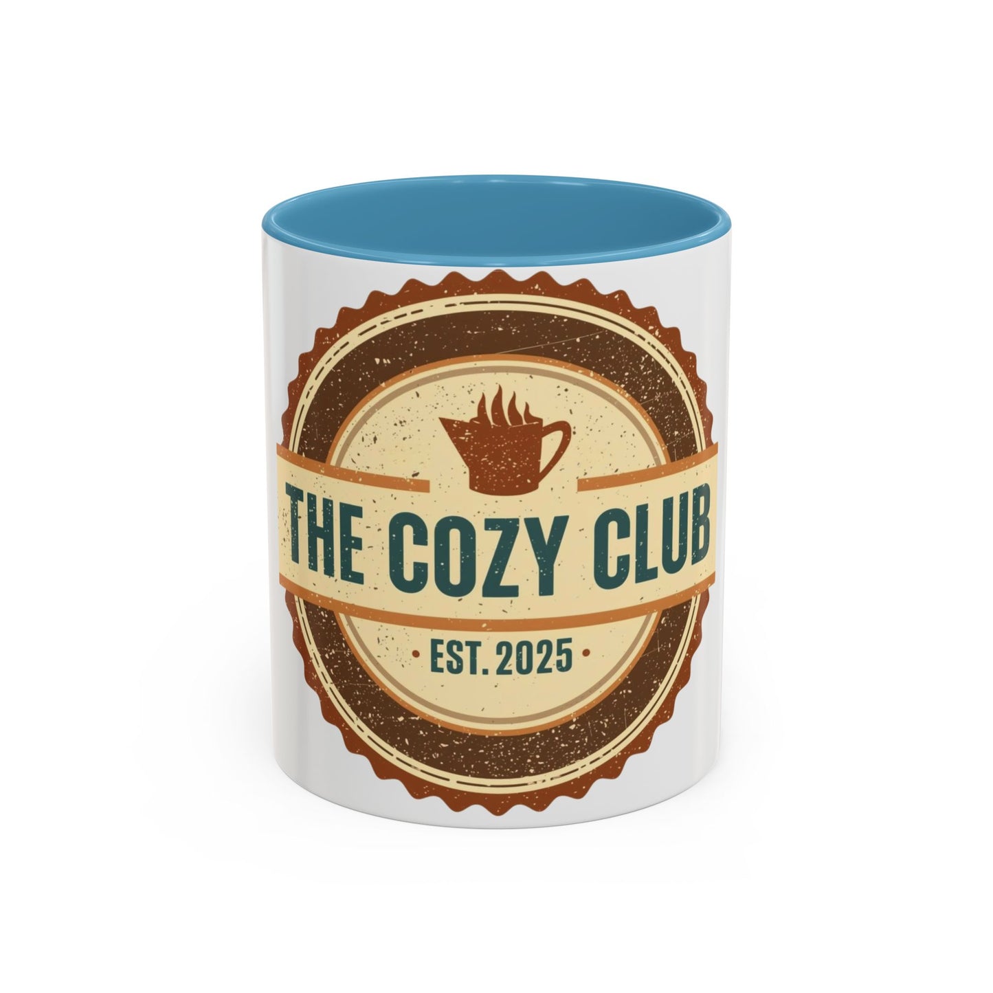 The Cozy Club Accent Mug | 11oz & 15oz Coffee Cup for Comfort Seekers (Multiple Colors)