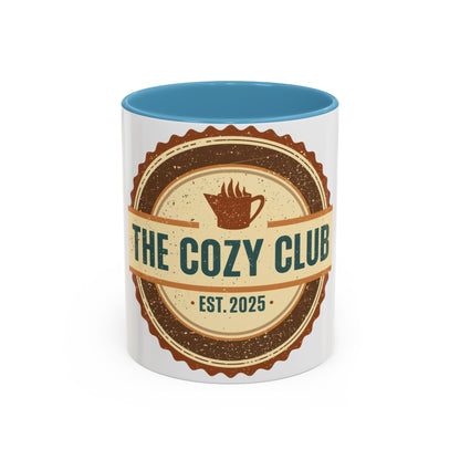 The Cozy Club Accent Mug | 11oz & 15oz Coffee Cup for Comfort Seekers (Multiple Colors)