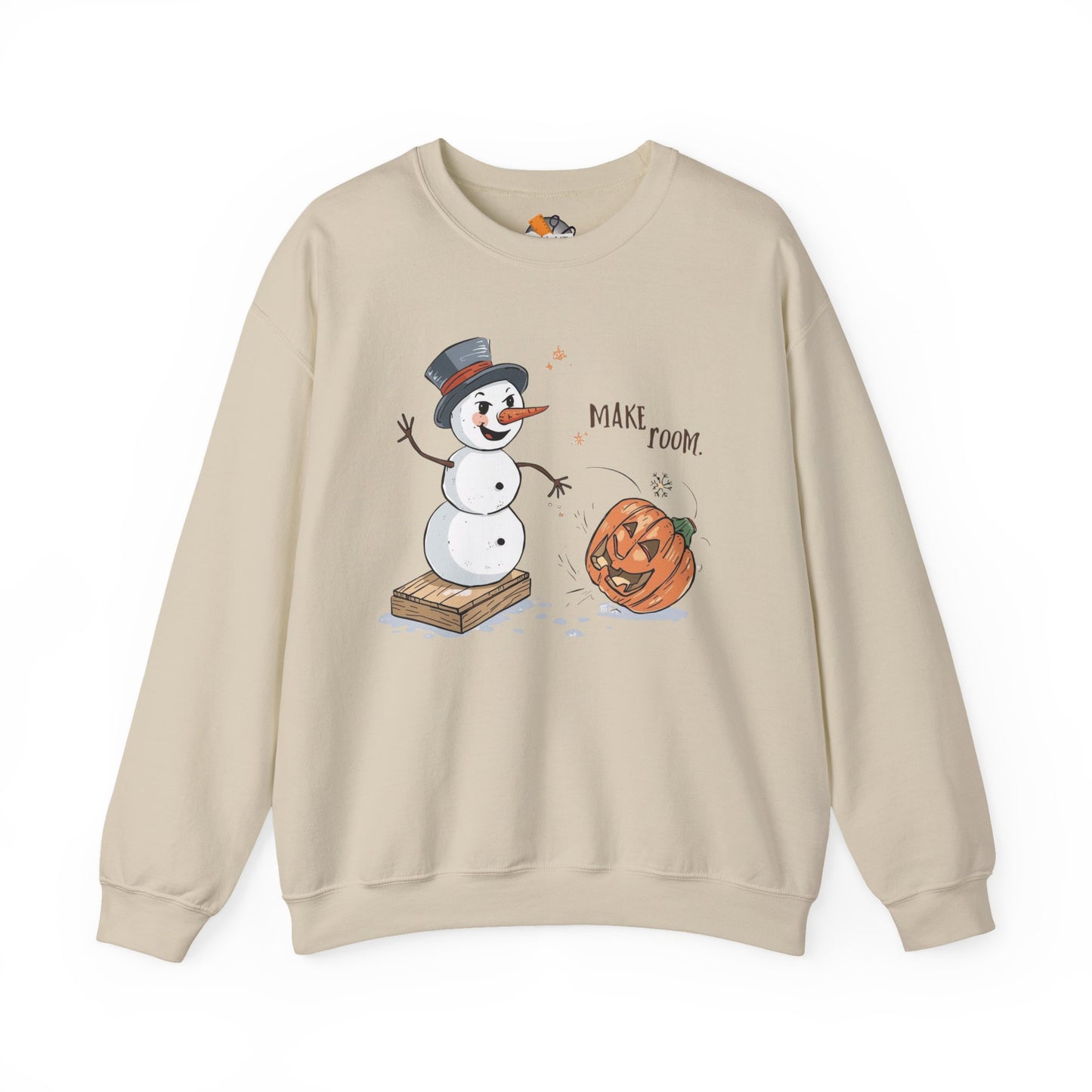 “Make Room” Fall-to-Winter Humorous Unisex Adult Crewneck