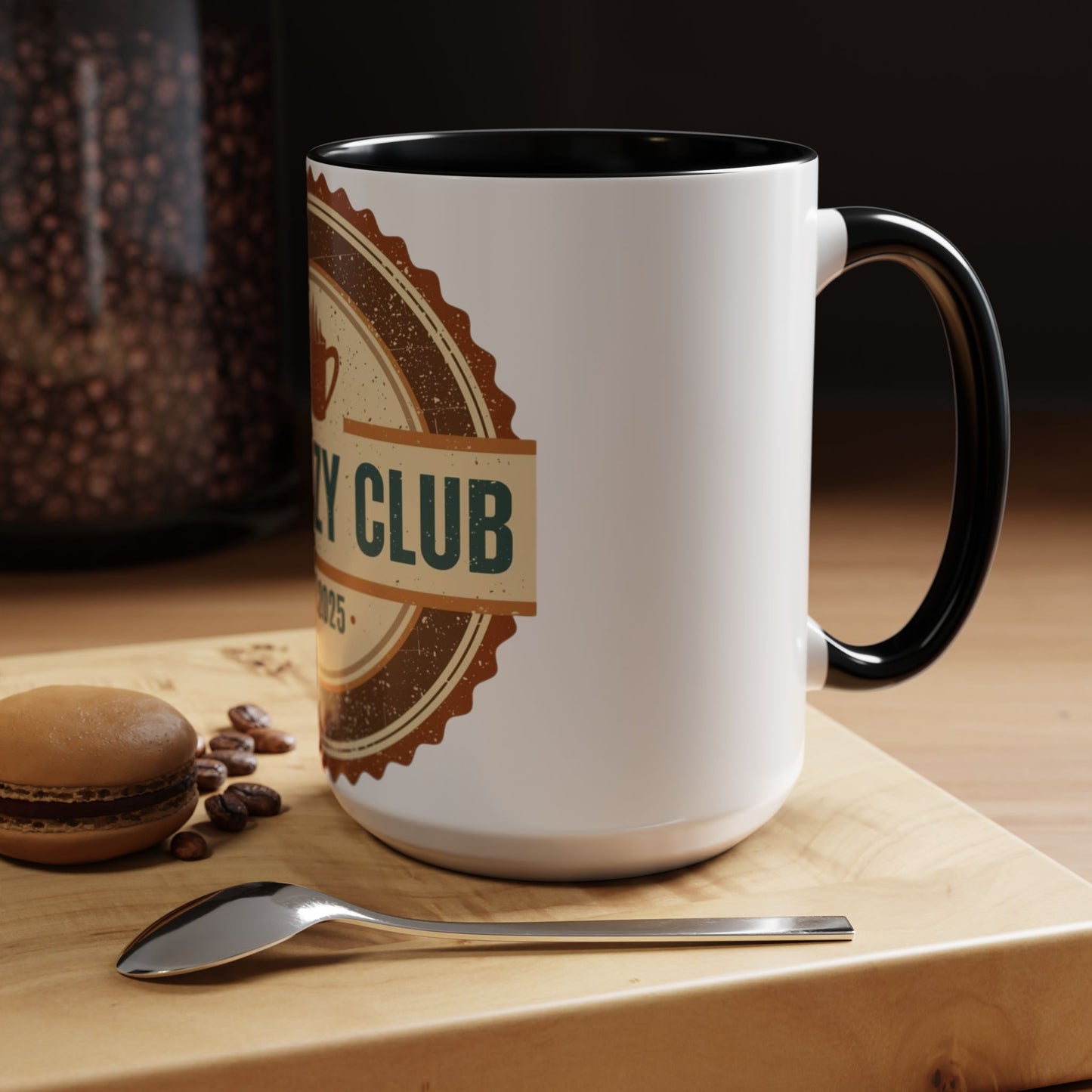The Cozy Club Accent Mug | 11oz & 15oz Coffee Cup for Comfort Seekers (Multiple Colors)