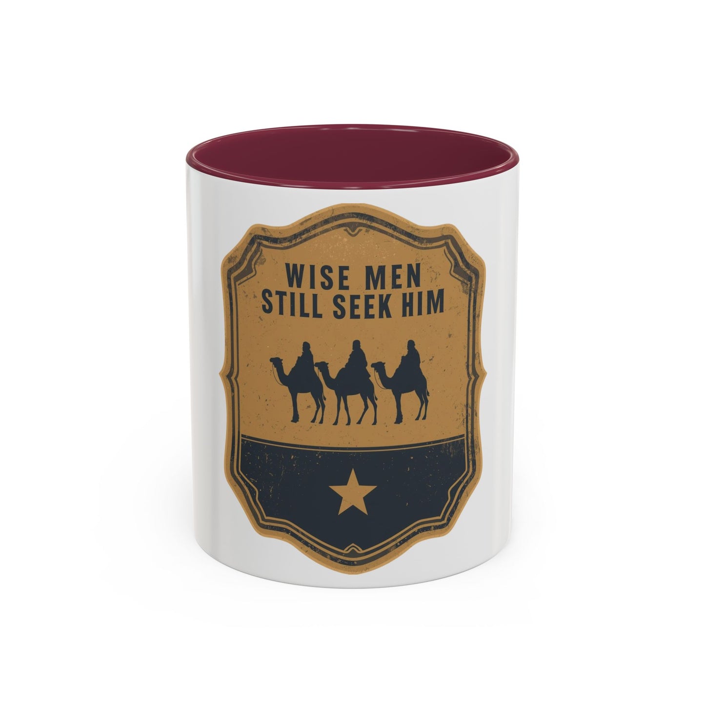 Wise Men Still Seek Him Accent Mug | Christian Christmas Mug