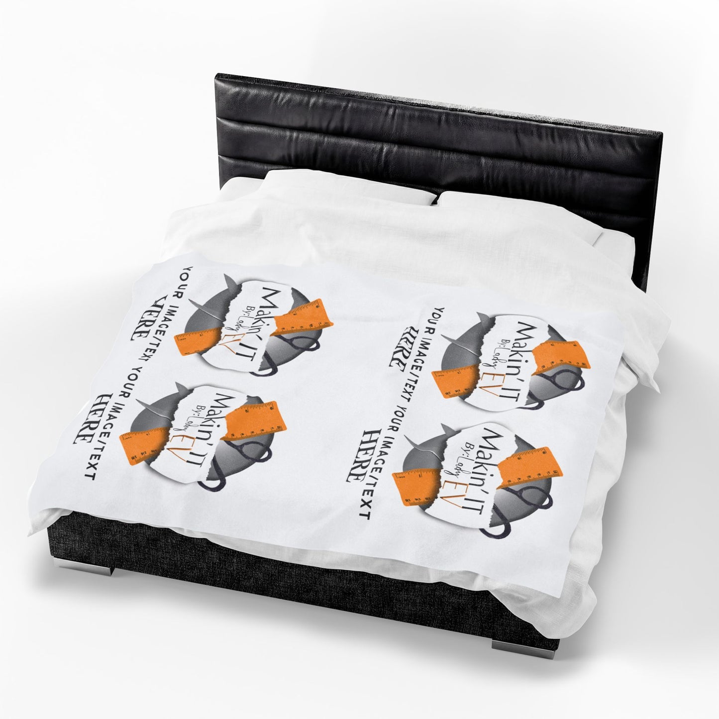 Custom Velveteen Plush Blanket – Personalized 4-Photo Throw