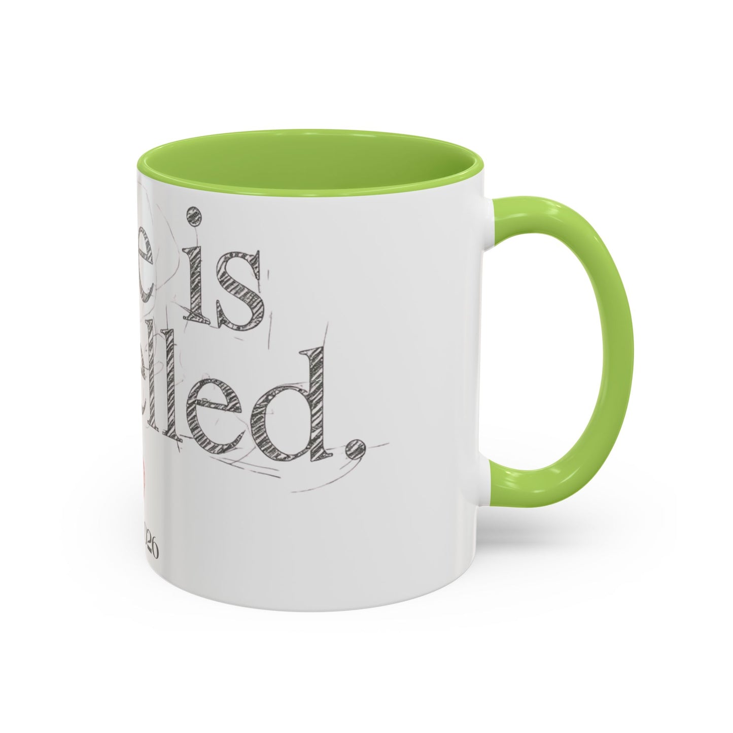 “Love Is Cancelled” Accent Mug | Personalized EST. Date Anti-Valentine Coffee Mug