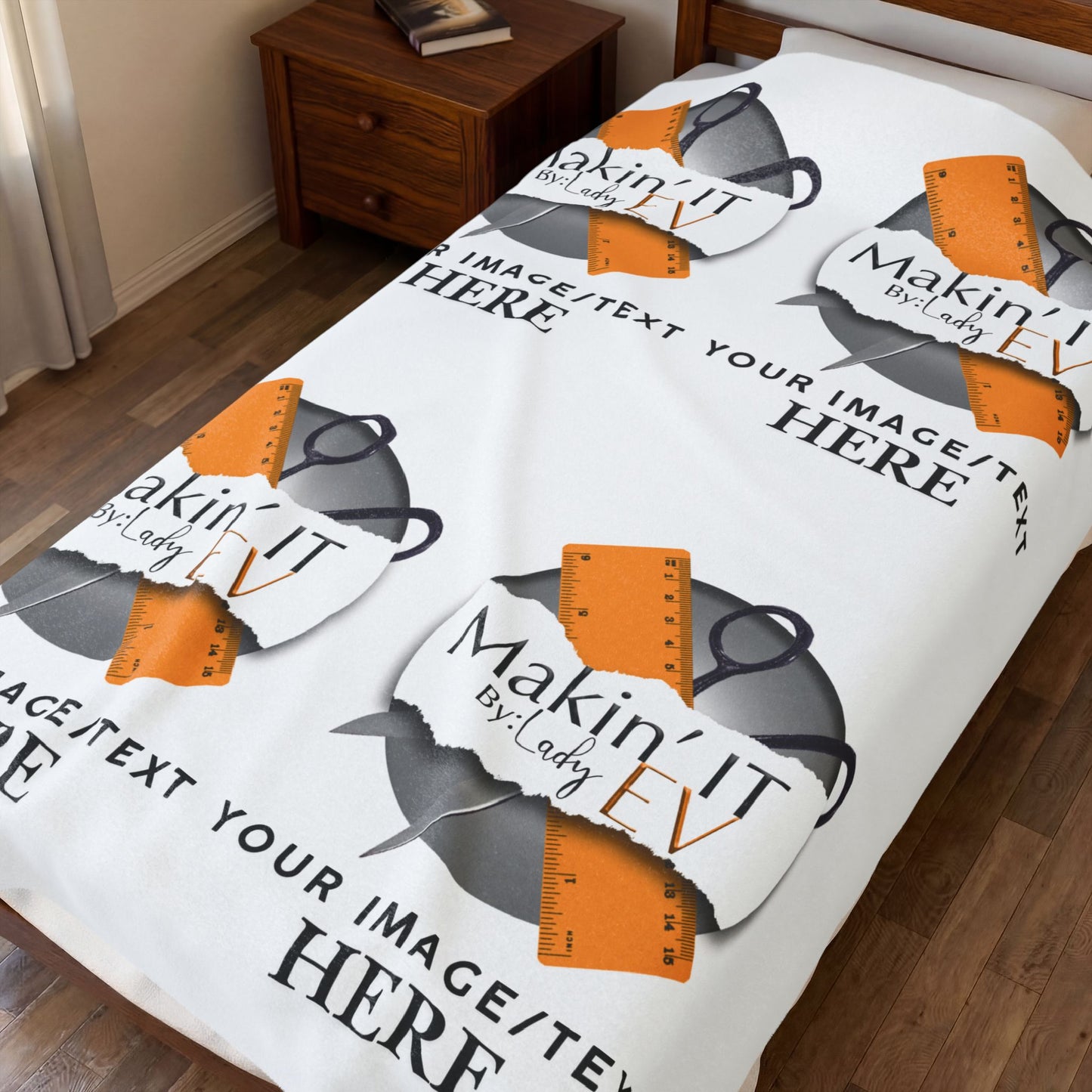 Custom Velveteen Plush Blanket – Personalized 4-Photo Throw