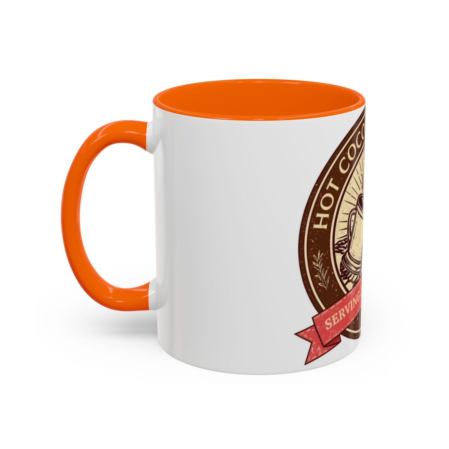 Hot Cocoa Social Club Accent Mug | Vintage Holiday Coffee Cup (11oz & 15oz, Multiple Colors)