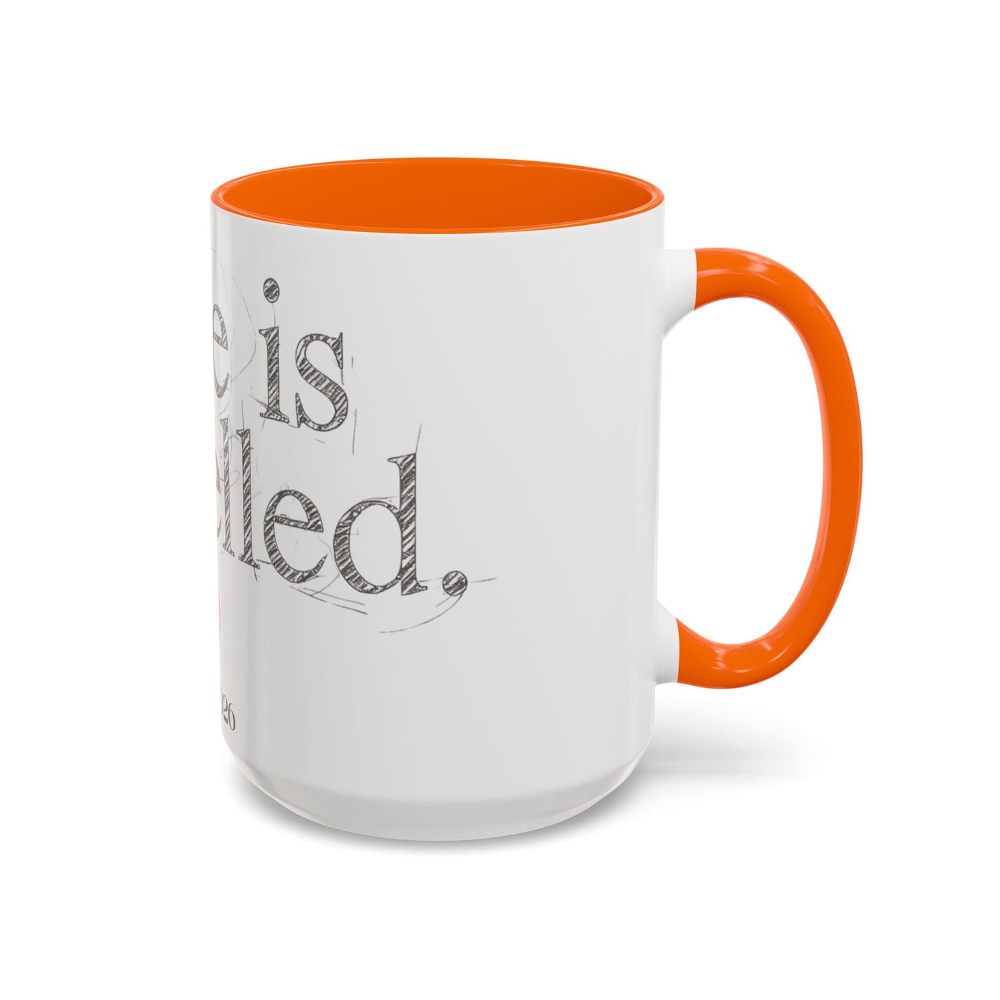 “Love Is Cancelled” Accent Mug | Personalized EST. Date Anti-Valentine Coffee Mug