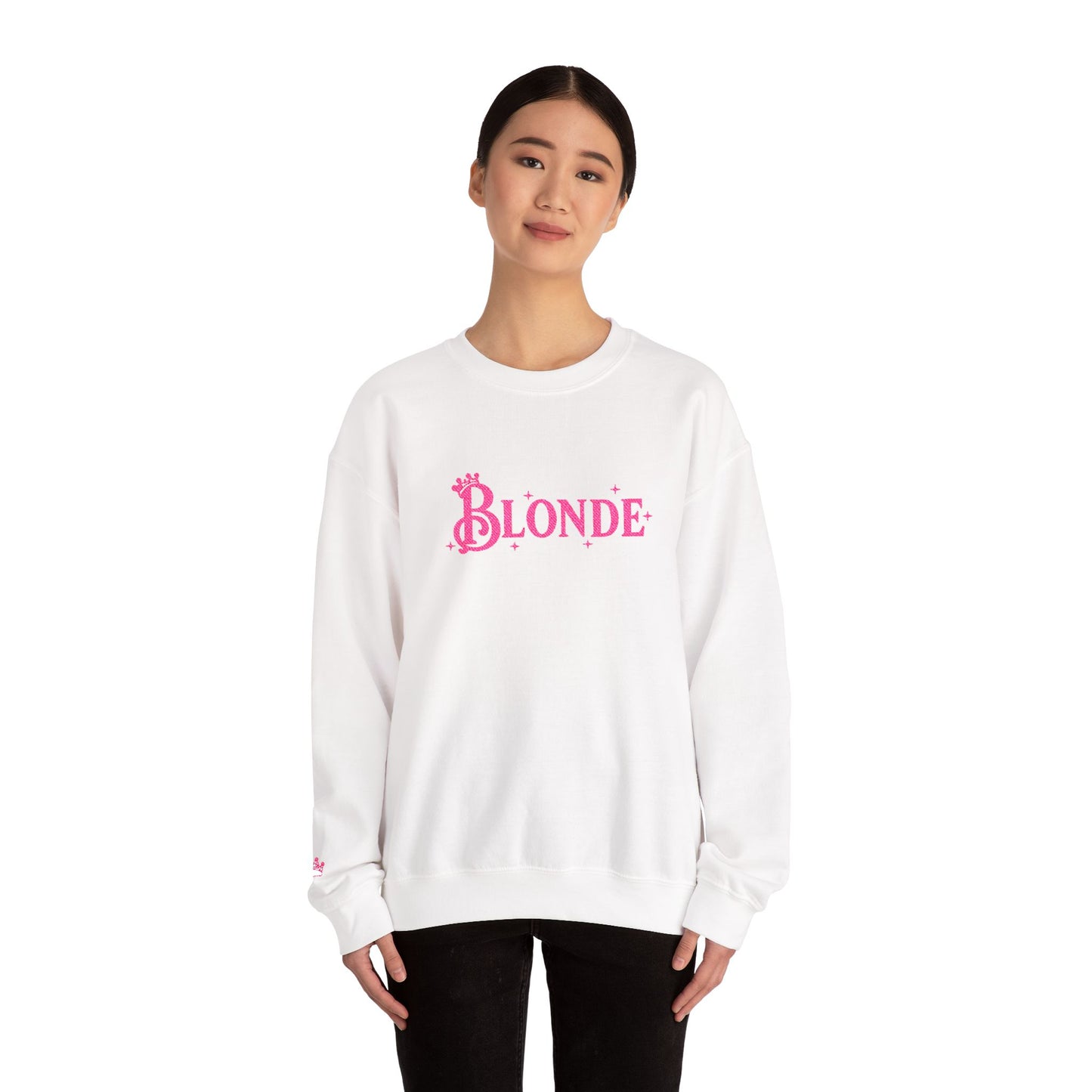 Galinda “Blonde” Wicked Crewneck Sweatshirt | Broadway-Inspired Pink Letter Pullover (4 Color Options)