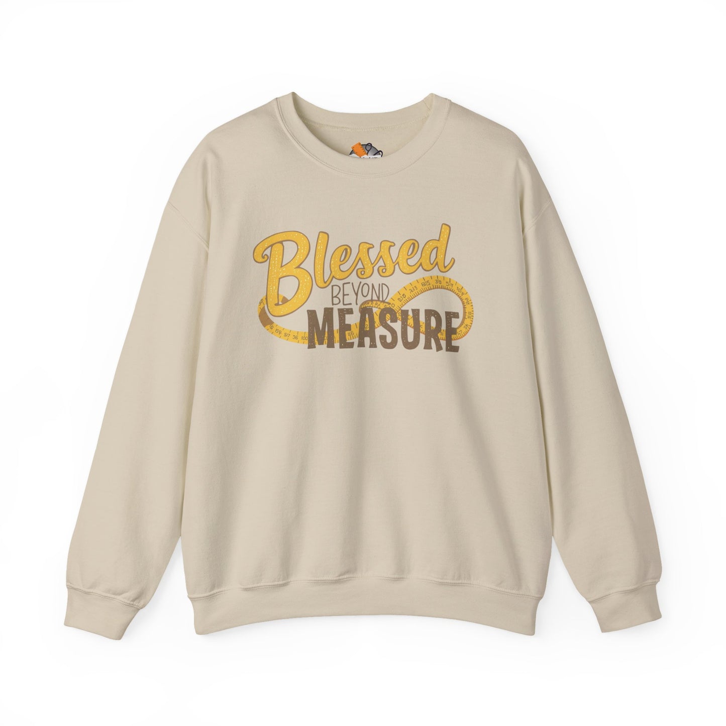 Blessed Beyond Measure Crewneck Sweatshirt – Cozy Faith & Gratitude Sweater (9 Color Options)