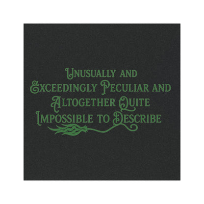 Wicked Inspired Elphaba Car Magnet | “Unusually & Exceedingly Peculiar” Green Quote Magnet