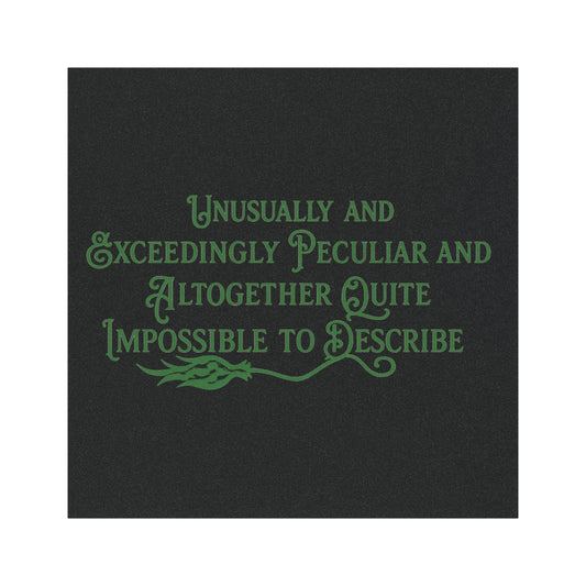 Wicked Inspired Elphaba Car Magnet | “Unusually & Exceedingly Peculiar” Green Quote Magnet (3 Sizes)