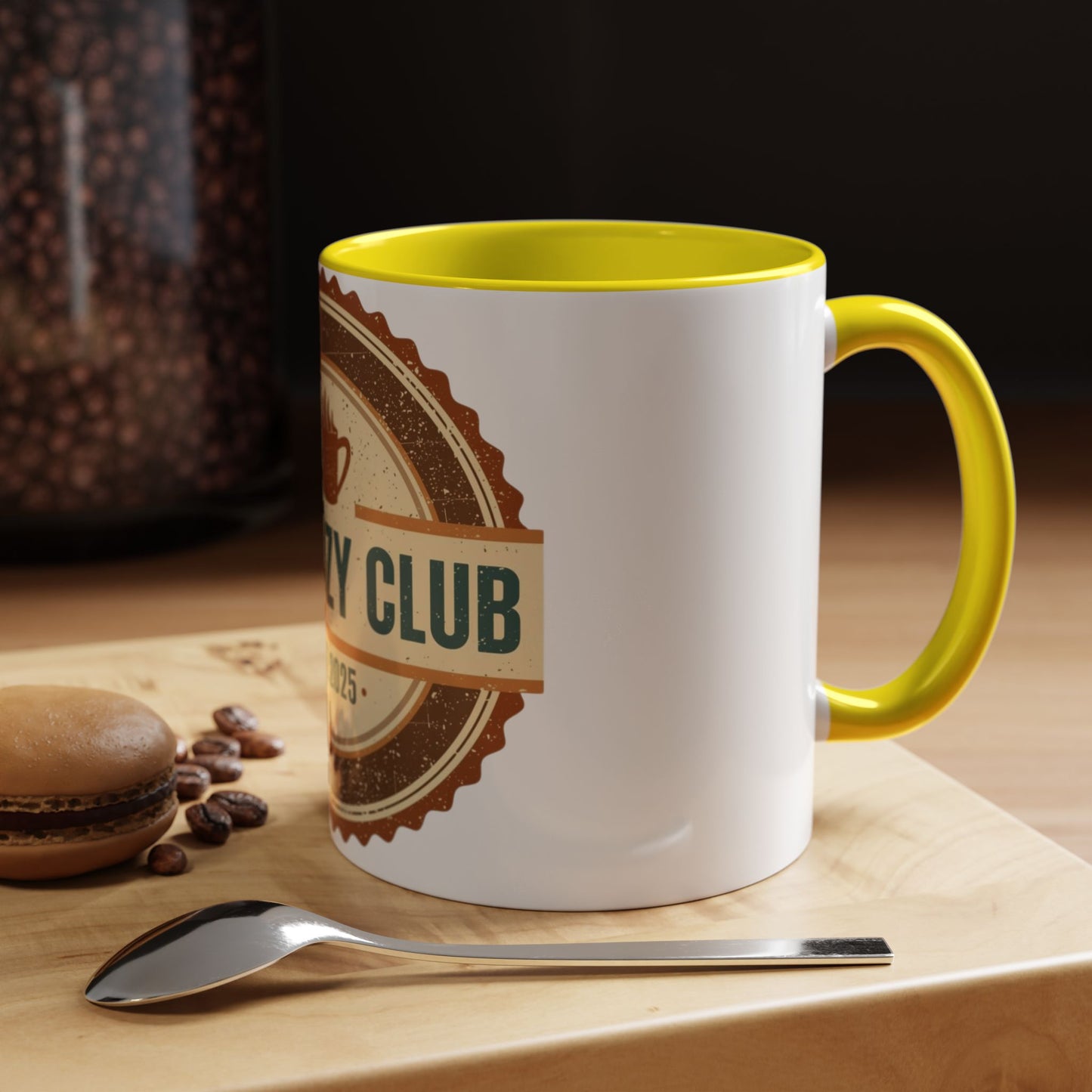 The Cozy Club Accent Mug | 11oz & 15oz Coffee Cup for Comfort Seekers (Multiple Colors)