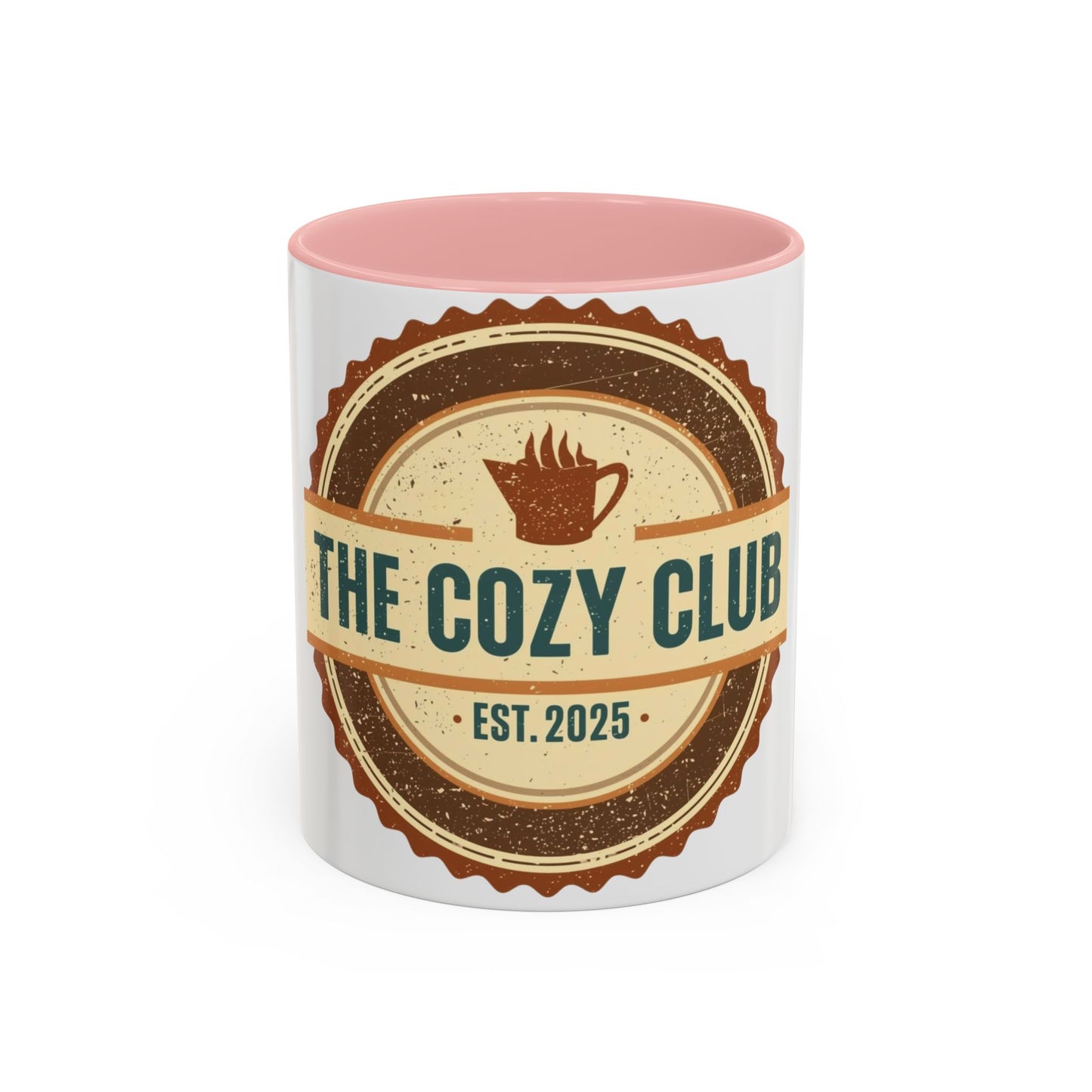 The Cozy Club Accent Mug | 11oz & 15oz Coffee Cup for Comfort Seekers (Multiple Colors)