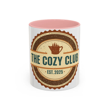 The Cozy Club Accent Mug | 11oz & 15oz Coffee Cup for Comfort Seekers (Multiple Colors)