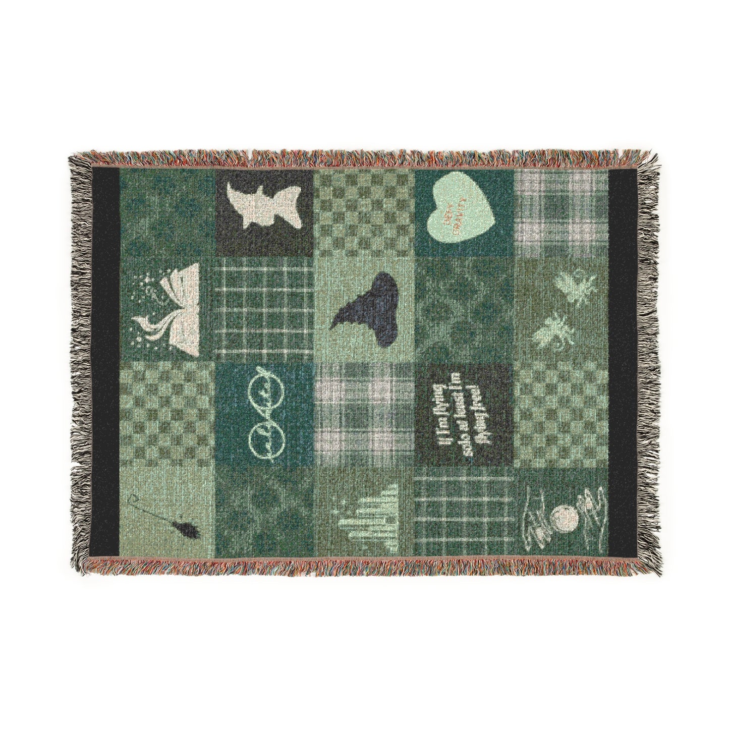 Elphaba-Inspired Woven Blanket | Wicked Themed “Defy Gravity” Throw in 3 Sizes (51"x37", 60"x50", 80"x60")