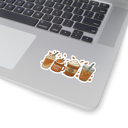 Pumpkin Spice Sticker | Fall Coffee Cup Sticker | Cozy Autumn Aesthetic Laptop & Tumbler Decal (4 Sizes)