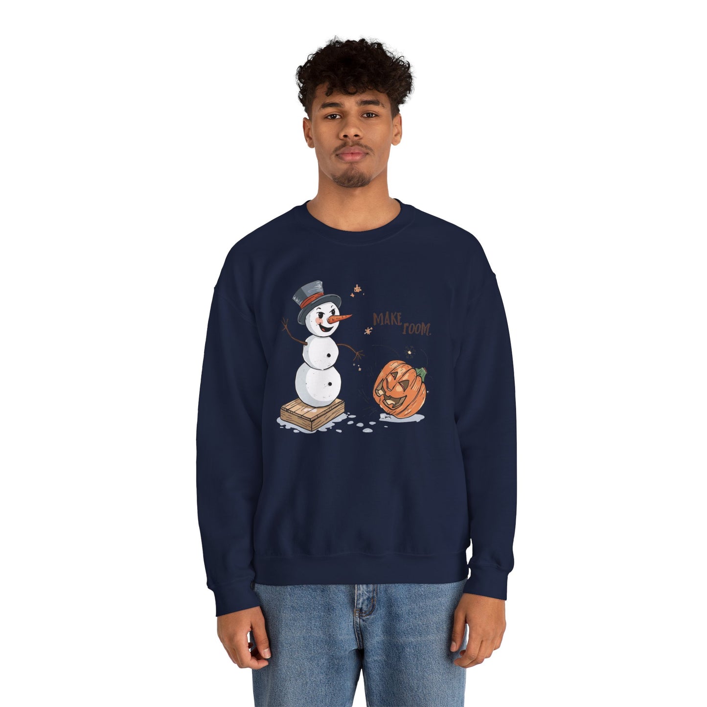 “Make Room” Fall-to-Winter Humorous Unisex Adult Crewneck