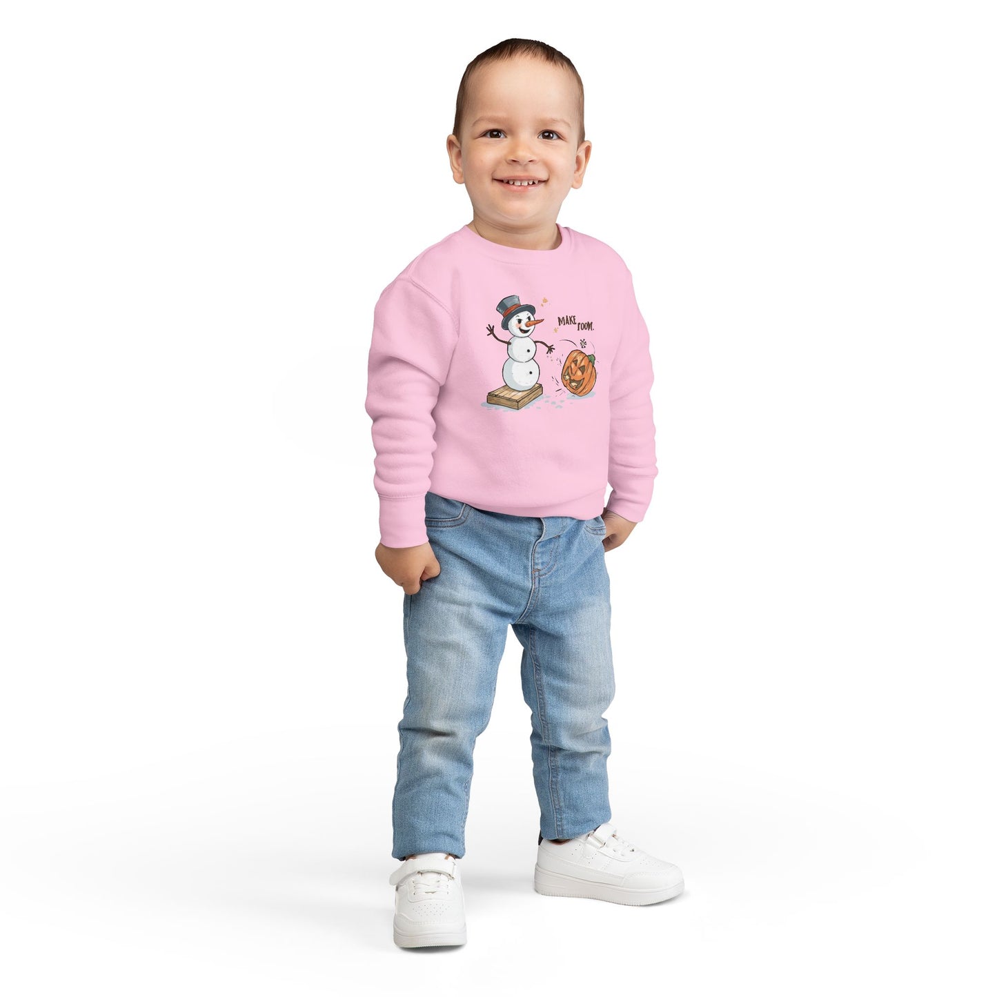 “Make Room” Fall-to-Winter Humorous Toddler Sweatshirt – Cozy Kids Crewneck