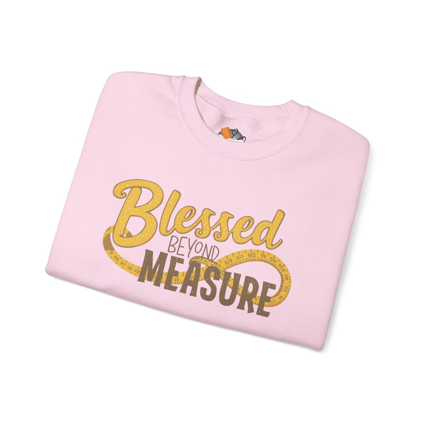 Blessed Beyond Measure Crewneck Sweatshirt – Cozy Faith & Gratitude Sweater (9 Color Options)