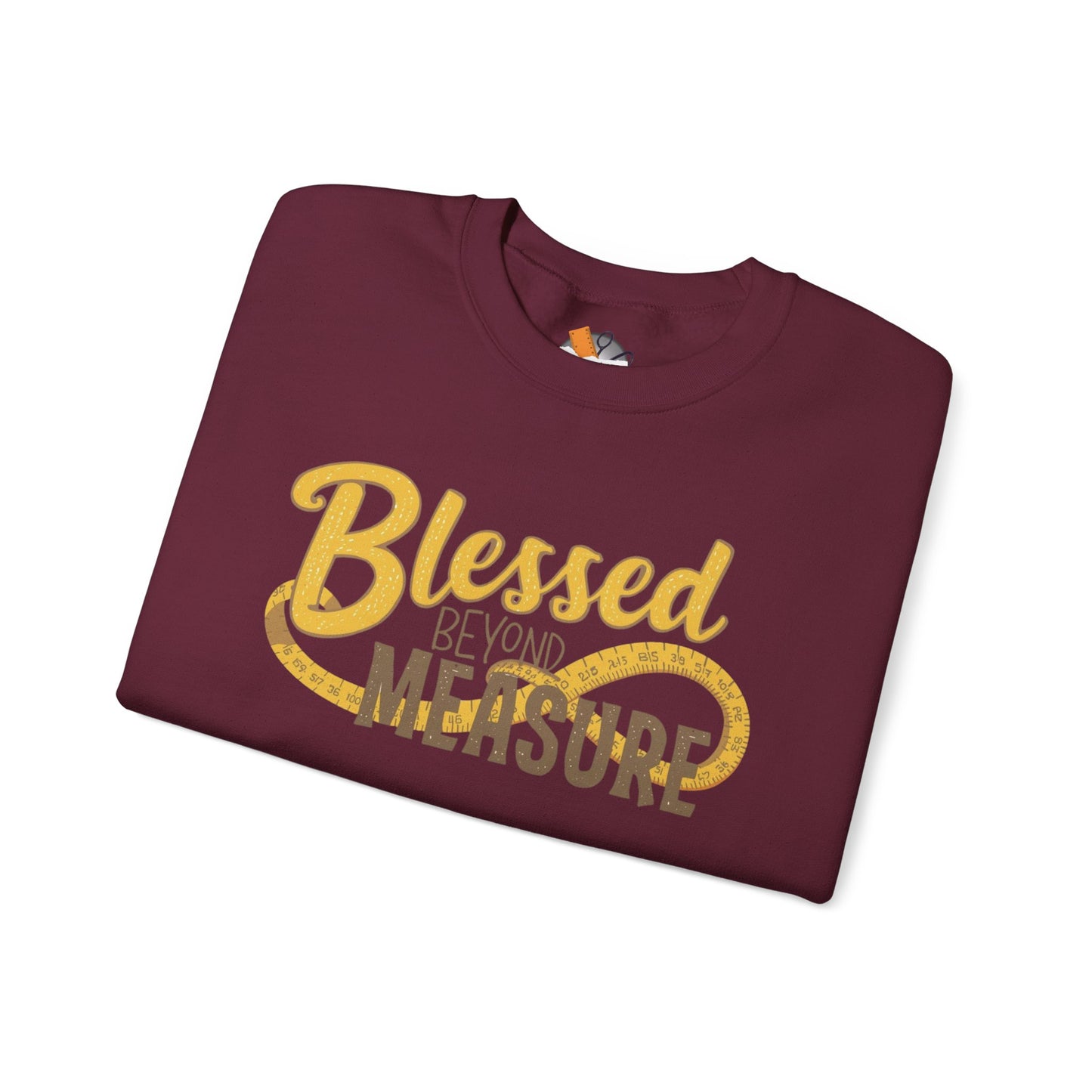 Blessed Beyond Measure Crewneck Sweatshirt – Cozy Faith & Gratitude Sweater (9 Color Options)