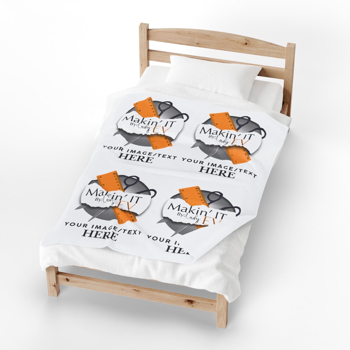 Custom Velveteen Plush Blanket – Personalized 4-Photo Throw