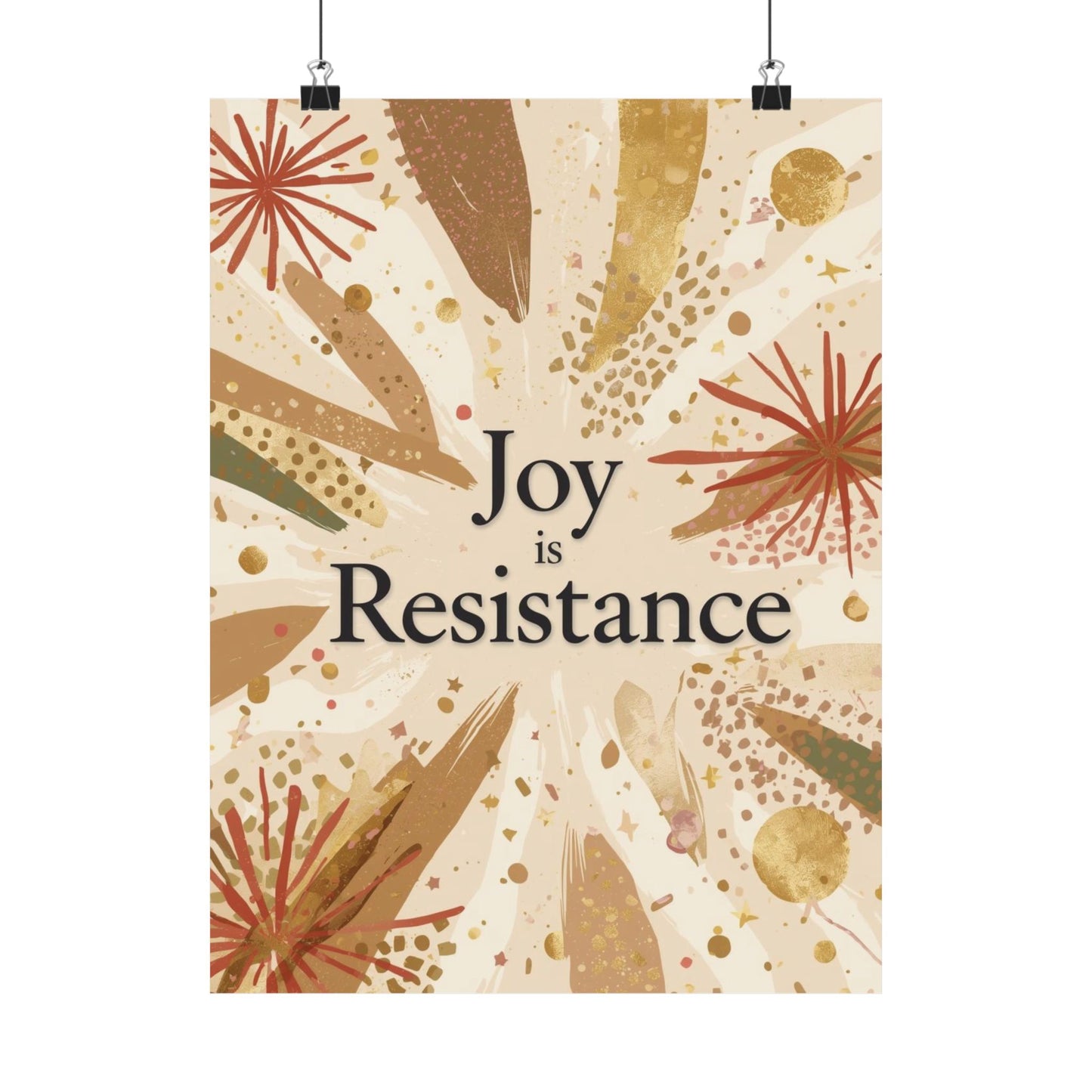 Joy Is Resistance Matte Poster | Black History–Inspired Affirmation Wall Art
