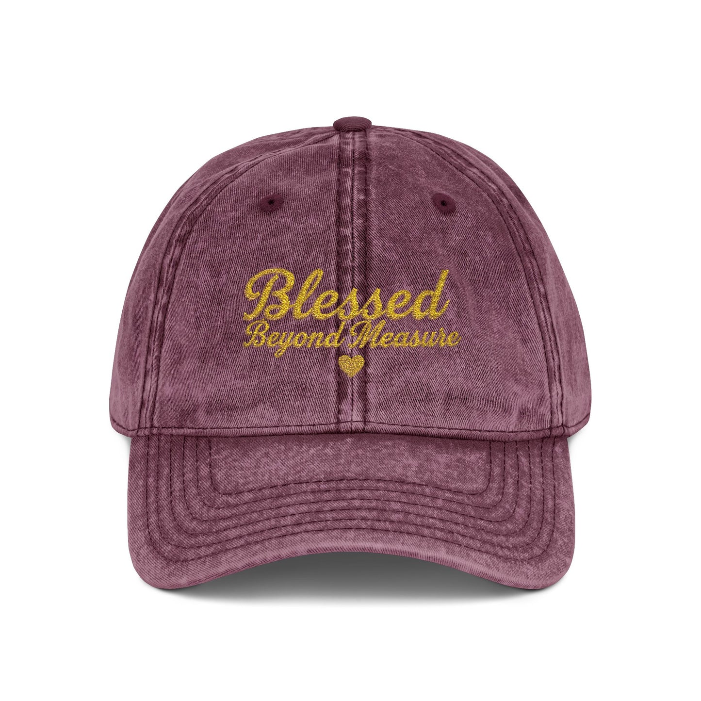 Blessed Beyond Measure Embroidered Vintage Cap