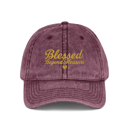 Blessed Beyond Measure Embroidered Vintage Cap