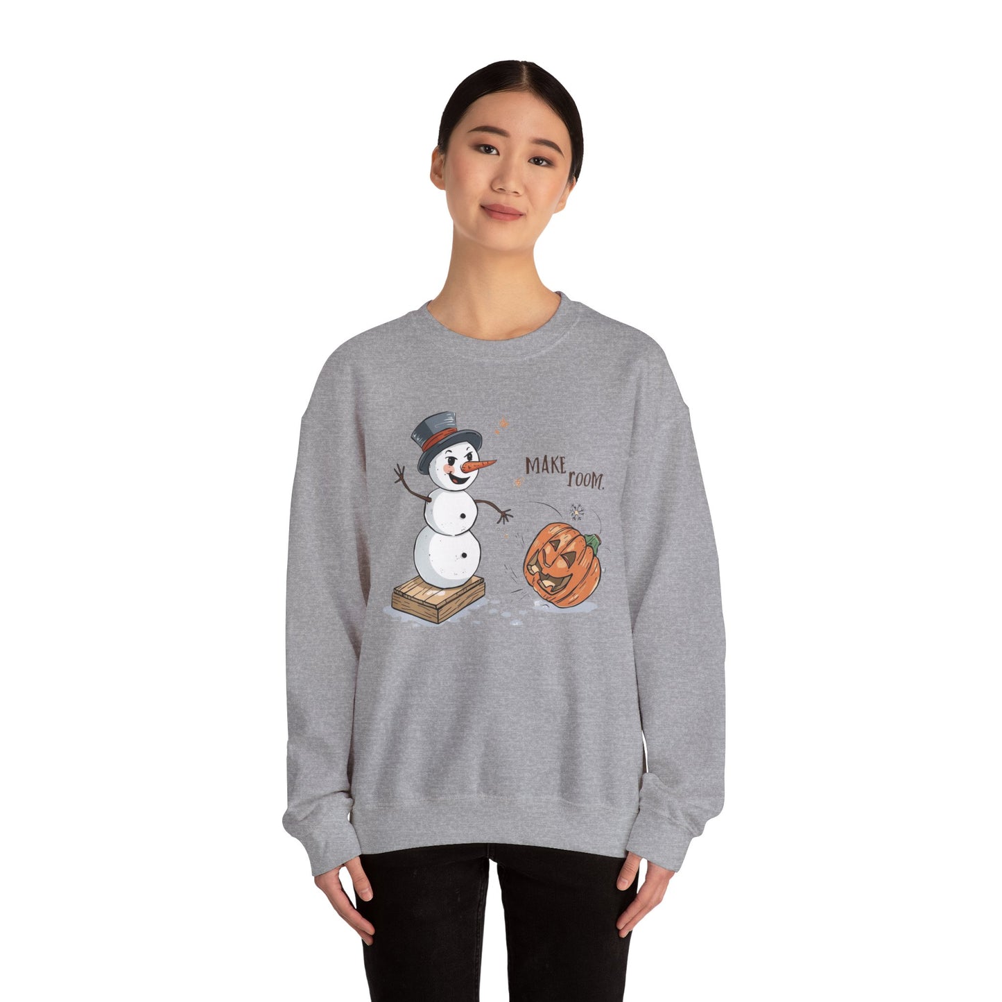 “Make Room” Fall-to-Winter Humorous Unisex Adult Crewneck