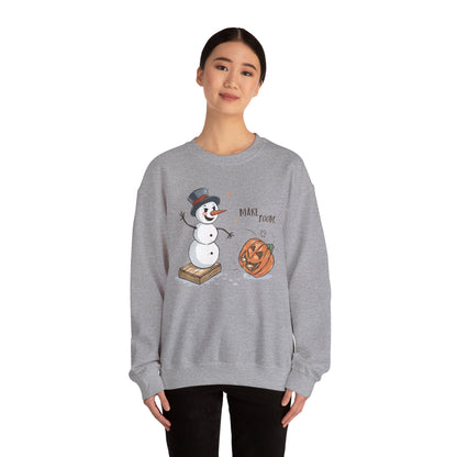 “Make Room” Fall-to-Winter Humorous Unisex Adult Crewneck