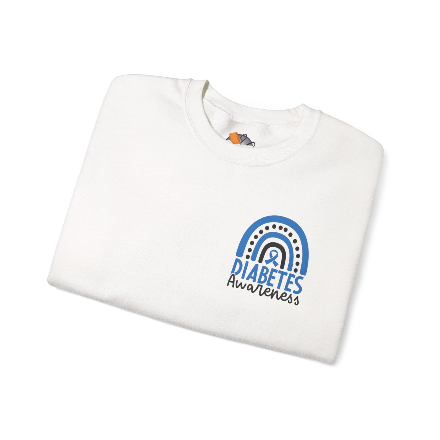 Diabetes Awareness Crewneck Sweatshirt | Blue Ribbon Graffiti Design (9 Colors)