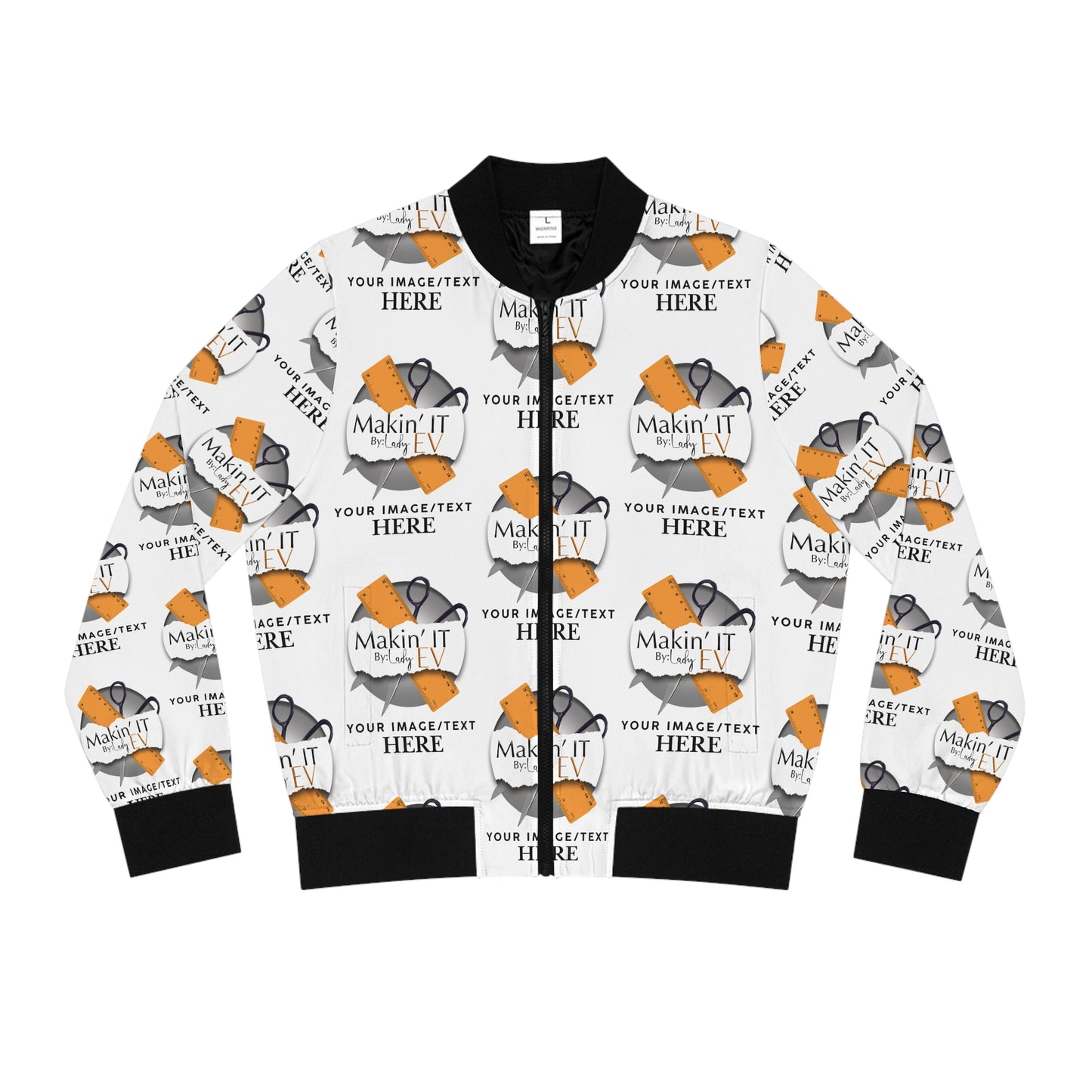 Custom Women’s Bomber Jacket – Personalized All-Over Print